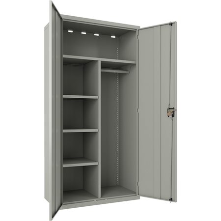 Fortress Series Armoir Wardrobe Cabinet light grey