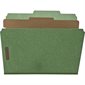 Chemises de classement avec fixateurs Format lettre, 1 diviseur vert
