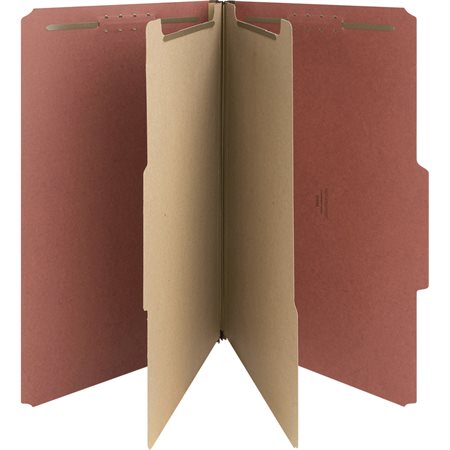 Pressboard Classification Folders Legal size 2 dividers - red