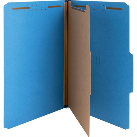 Classification Folders with Fasteners Legal size, 1 divider dark blue