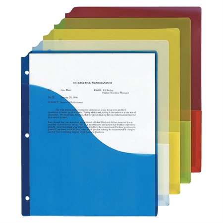 Wave Curved Binder Pocket assorted colours