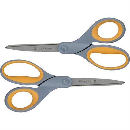 Titanium  Straight Scissors 8" (pkg 2)