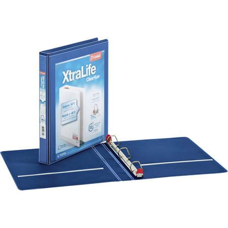 Reliure XtraLife® ClearVue® Locking Slant-D® 1 po bleu