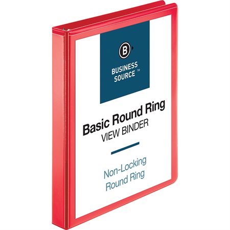 Presentation Round Ring View Binder 1 in. red