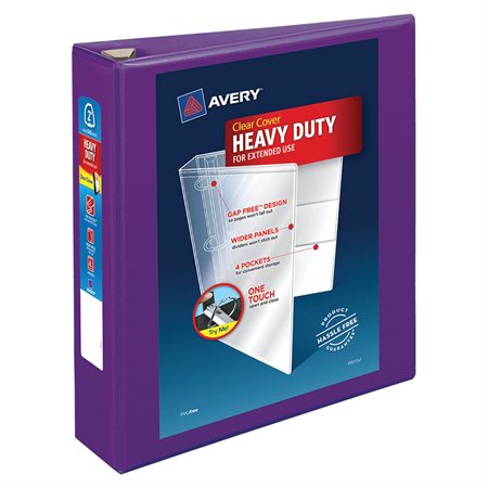 One Touch™ Heavy Duty Binder 2 in. purple