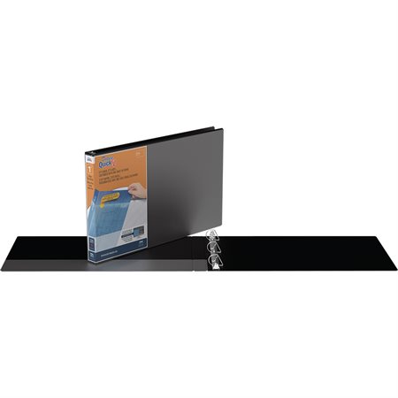 Reliure de présentation format tabloïd Deluxe QuickFit® Noir 1 po