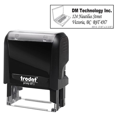 Printy Self-Inking Custom Stamp with Online Voucher 4913 (5 lines 7 / 8 x 2-3 / 8")