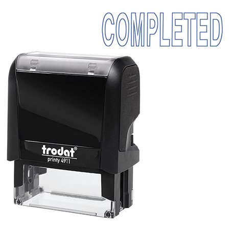 Original Printy 4.0 4911 Self-Inking Large Size Stamp COMPLETED  (blue)