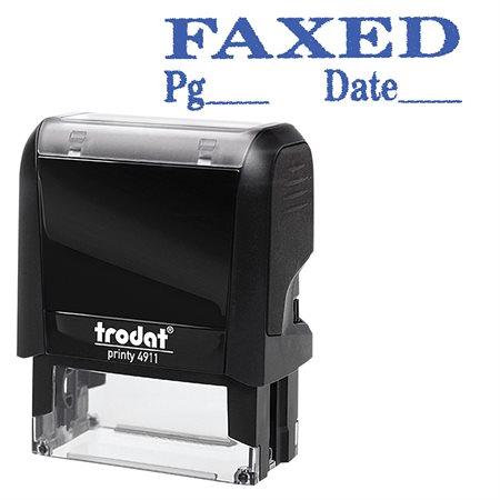 Original Printy 4.0 4911 Self-Inking Large Size Stamp FAXED (blue)