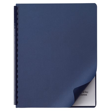 Couverture de présentation en lin bleu marine - Paquet de 50