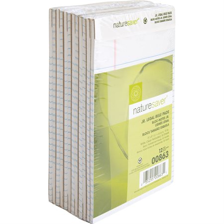 Bloc de papier recyclé Format junior - 5 x 8 po blanc