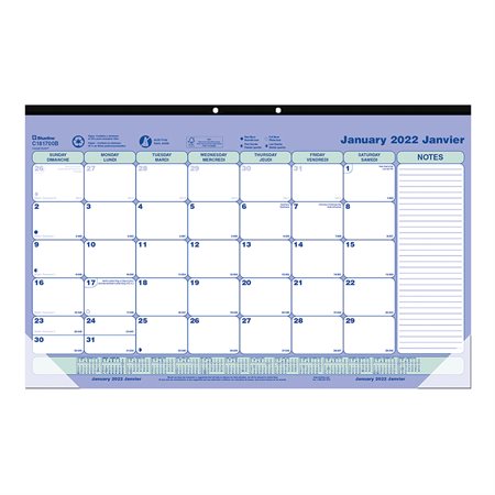 Monthly Desk Pad Calendar (2025) 17-3 / 4 x 10-7 / 8 in. Bilingual