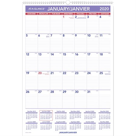 Recycled Monthly Wall Calendar (2025) 15-1 / 2 x 22-3 / 4 in.