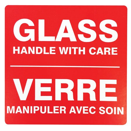 Glass Handle With Care - Shipping Labels