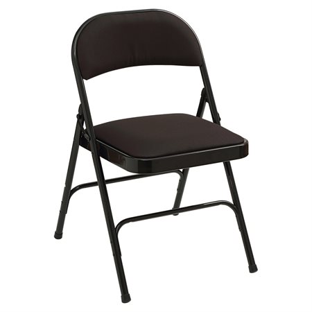 Steel Folding Chair Padded back and seat black (box 4)