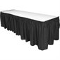 Genuine Joe Rectangular Table Skirt black