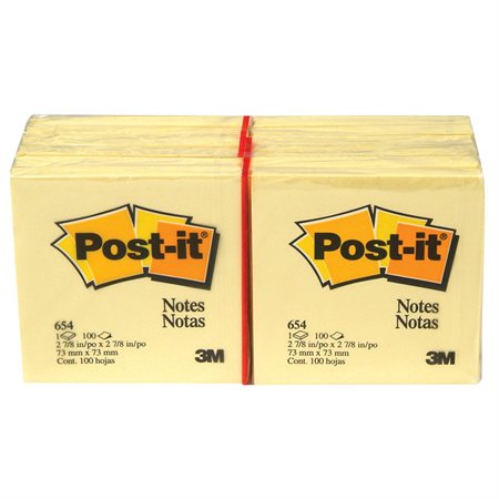 Feuillets autoadhésifs Post-it® Uni 3 x 3 po. (12)