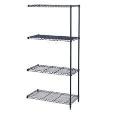 Industrial Metal Shelving Add-on kit. 2 posts and shelves. 36 x 18 x 72 in. H.