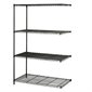 Industrial Metal Shelving Add-on kit. 2 posts and shelves. 48 x 24 x 72 in. H.