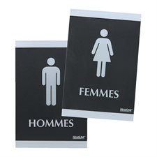 Enseigne d'identification de salle hommes/femmes