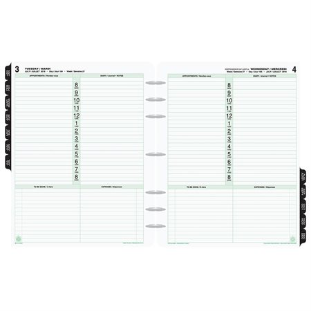 Folio Size Refills and Accessories (2025) Dated refills -bilingual 1 day / page