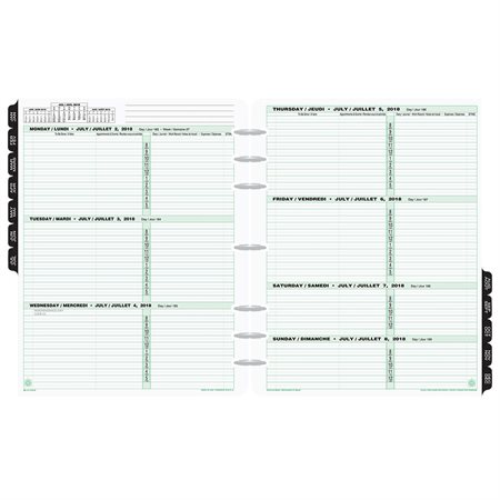 Folio Size Refills and Accessories (2025) Dated refills -bilingual 1 week / 2 pages