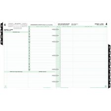 Folio Size Refills and Accessories (2025) Dated refills -bilingual 1 day/2 pages