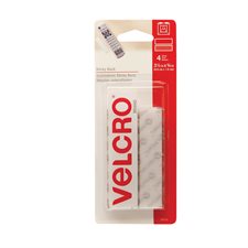 Velcro® Fasteners Strips, 3-1/2 x 3/4". Package of 4. white