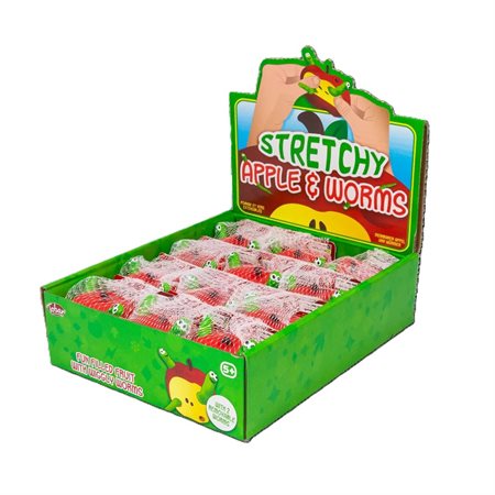 Stress-Relief Toy – Stretchy Apple and Worms