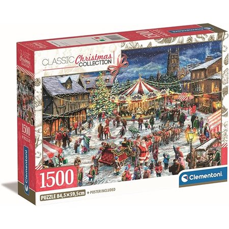 Casse-tête Clementoni - La foire de Noël - 1500 pièces