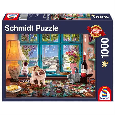Casse-tête Schmidt - Table avec puzzle - 1000 pièces