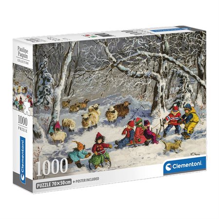 Casse-tête Clementoni - Nos amis, les moutons - 1000 pièces