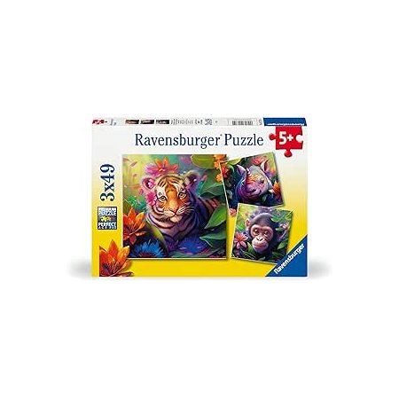 Children’s Jigsaw Puzzle Ravensburger - Jungle Babies - 49 Pieces Puzzle