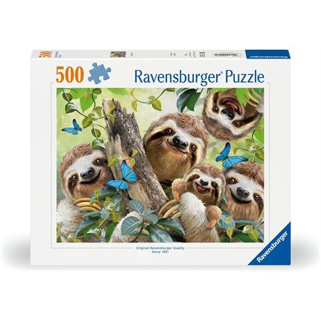 Casse-tête Ravensburger - Selfie de paresseux - 500 pièces
