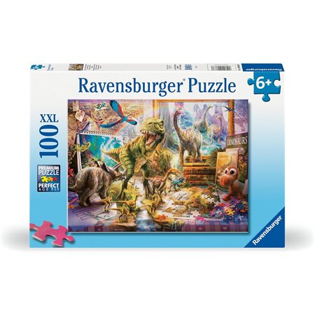 Casse-tête Ravensburger – Évasion de dinosaures – 100 pièces XXL