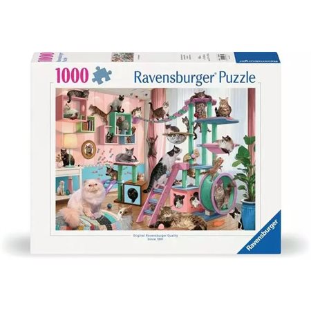 Casse-tête Ravensburger - Arbre à chats paradisiaque – 1000 pièces