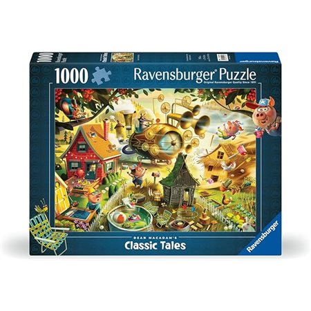 Jigsaw Puzzle Ravensburger - Dean MacAdam: Look Out Little Pigs! - 1000 Pieces Puzzle