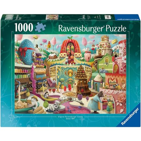 Casse-tête Ravensburger - La rue de bonbons - 1000 pièces