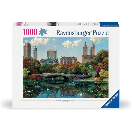 Casse-tête Ravensburger - Central Park de New York, Bow Bridge – 1000 pièces