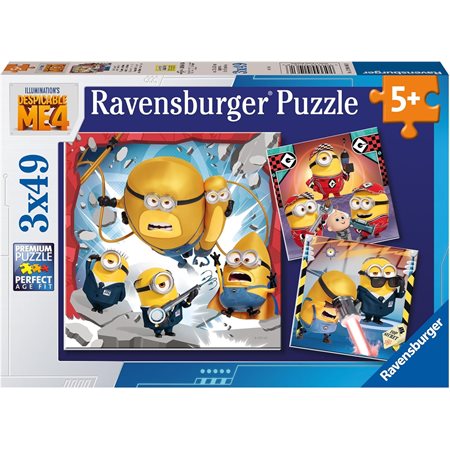 Casse-tête Ravensburger - Détestable-moi - 3 x 49 pièces