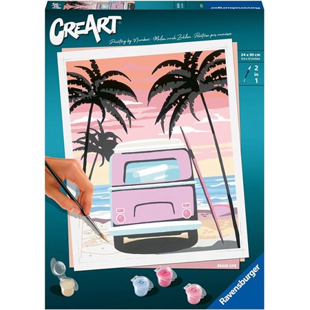CreArt Paint-by-Numbers: Beach Life