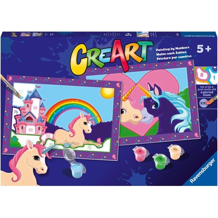 CreArt Paint-by-Numbers: Magical Unicorns