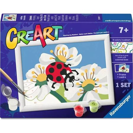 CreArt Paint-by-Numbers: Ladybug in Nature