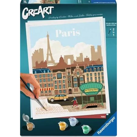 CreArt Paint-by-Numbers: Colorful Paris