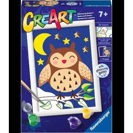 CreArt Paint-by-Numbers: Cute Owl