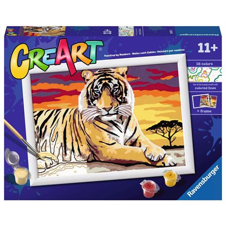 Peinture à numéro - CREART : TIGRE MAJESTUEUX