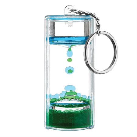 Porte-clé sablier liquide