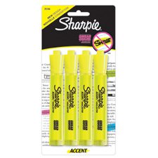 Surligneurs Sharpie Tank, pointe biseautée – ensemble de 4