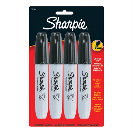 Marqueur permanent Sharpie® Paquet de 4 noir