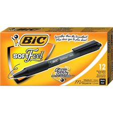 Stylo à bille rétractable Soft Feel® Boîte de 12 noir